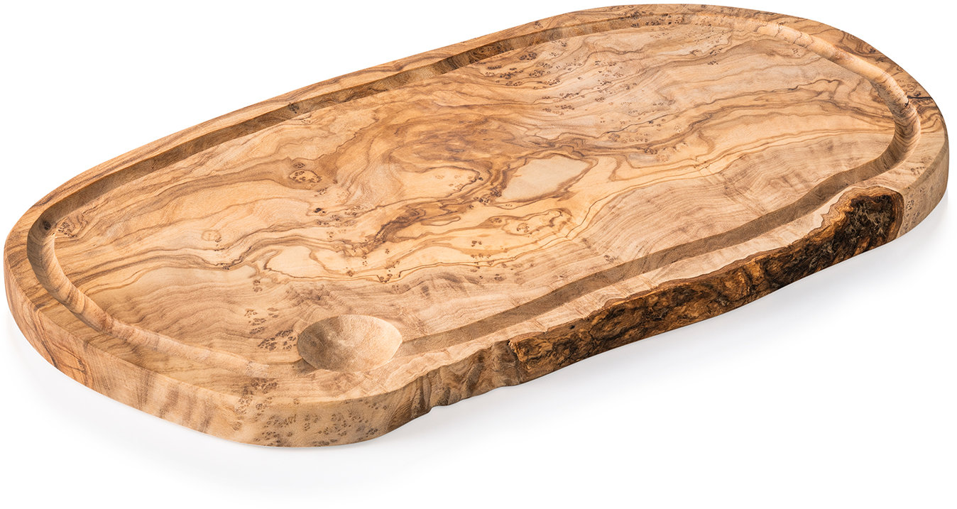 Servierbrett 35,0 x 18,0 cm, aus Olivenholz