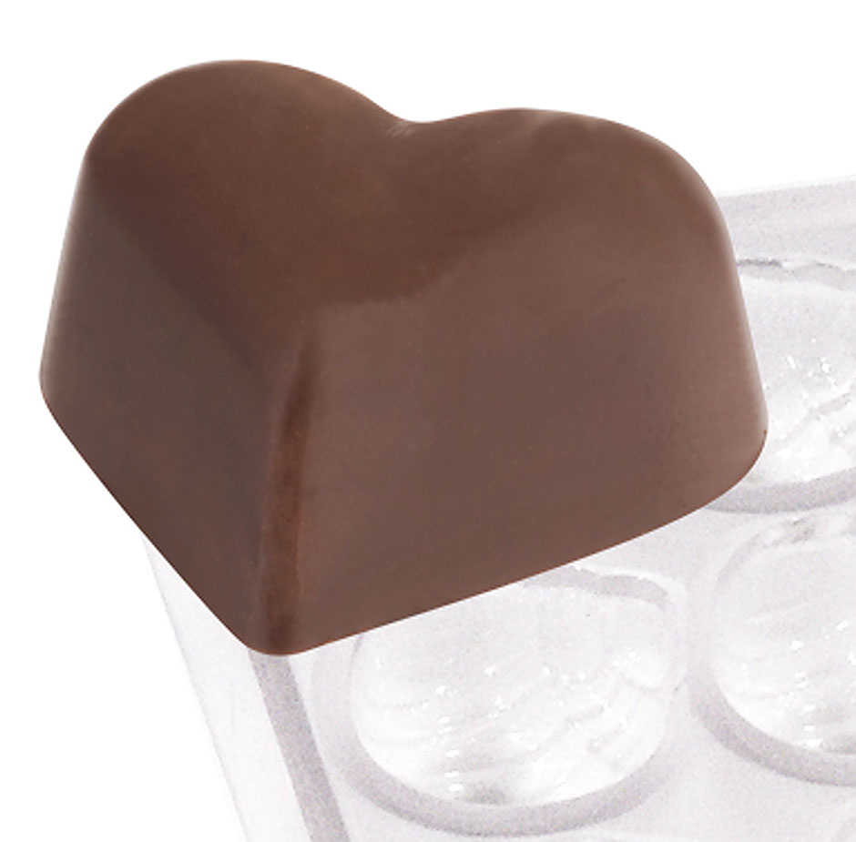 Pralinenform Herz 22,0 x 27,0 x 15,0 mm - Formen 21