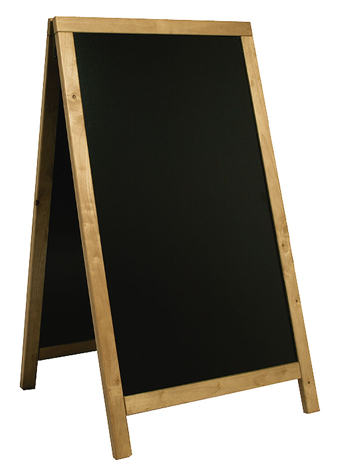 Werbetafeln DOPPELTAFEL - Fläche 58 x 100 cm - TEAKFARBEND