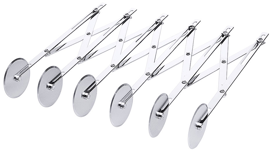 Teigschneider justierbar Ø Rad 5,4 cm - Breite bis 60 cm - 6 Rädchen