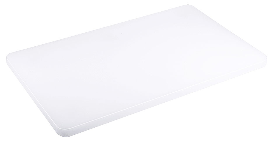 Schneidbrett weiß 53 x 32,5 cm - 2 cm dick - mit Füßchen - GN 1/1