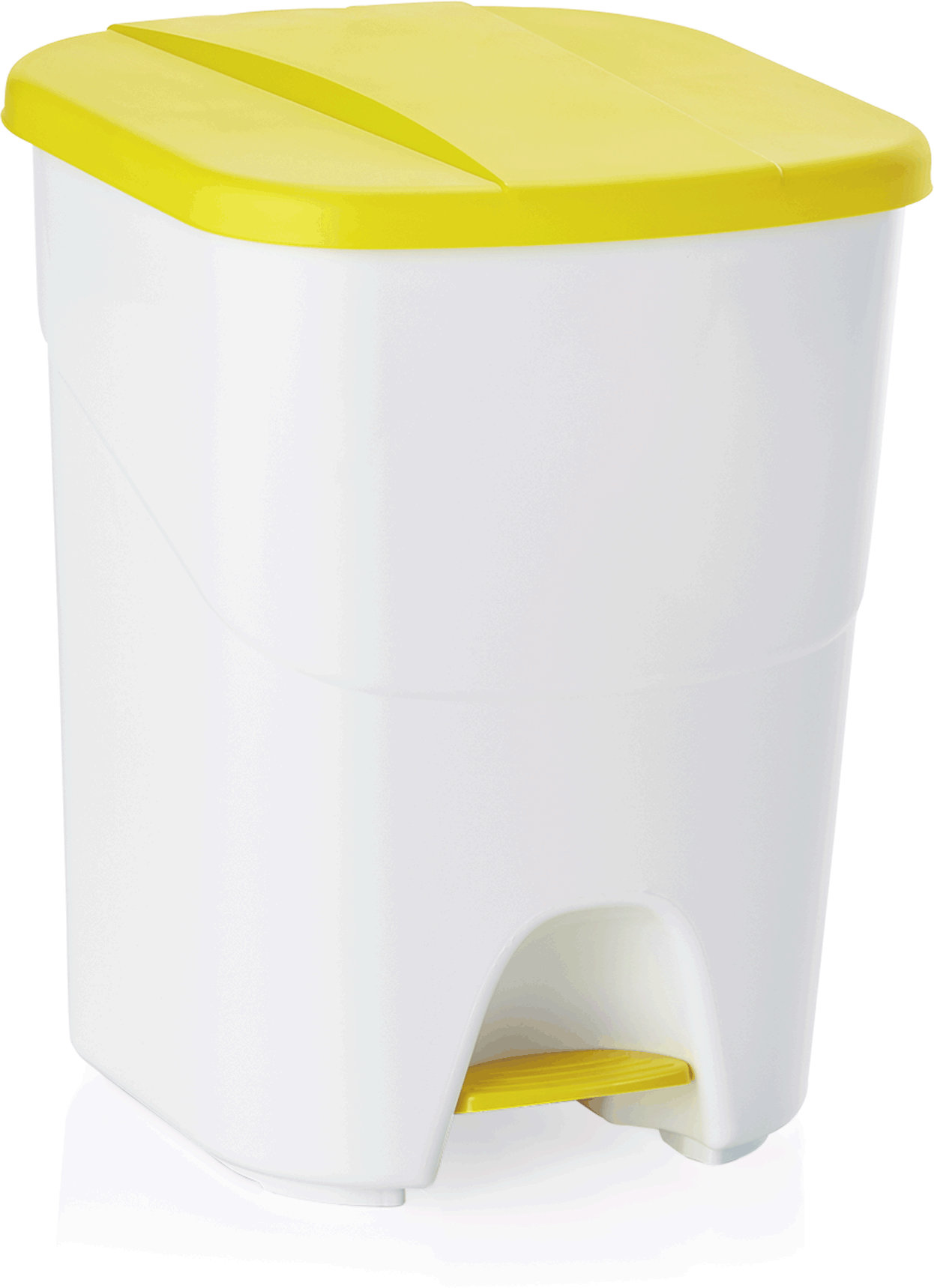 Treteimer mit gelbem Deckel, 40 Ltr, Polypropylen