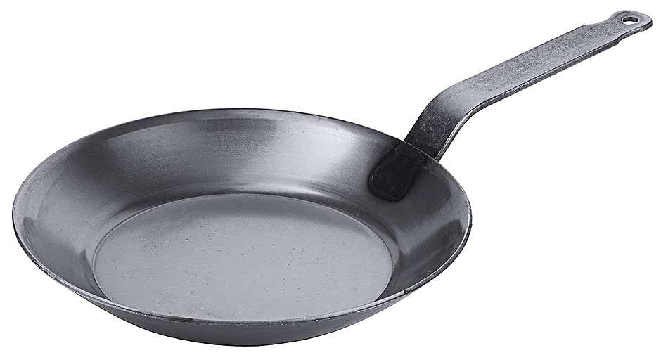 Eisenpfanne - Lyoneser Form - Ø 24 cm - Stiellänge 17,0 cm