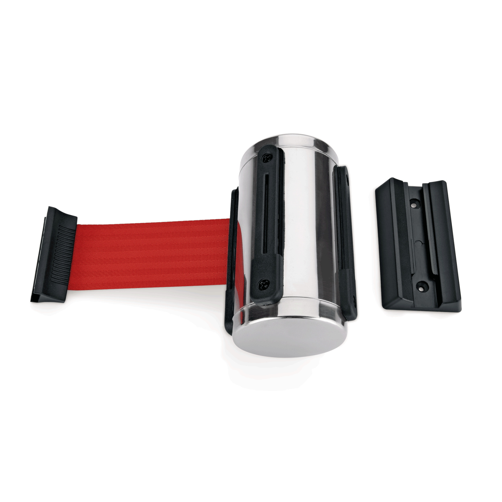 Gurtband Highflex für Wandmontage, 3 m, rot, inkl. Wandhalter