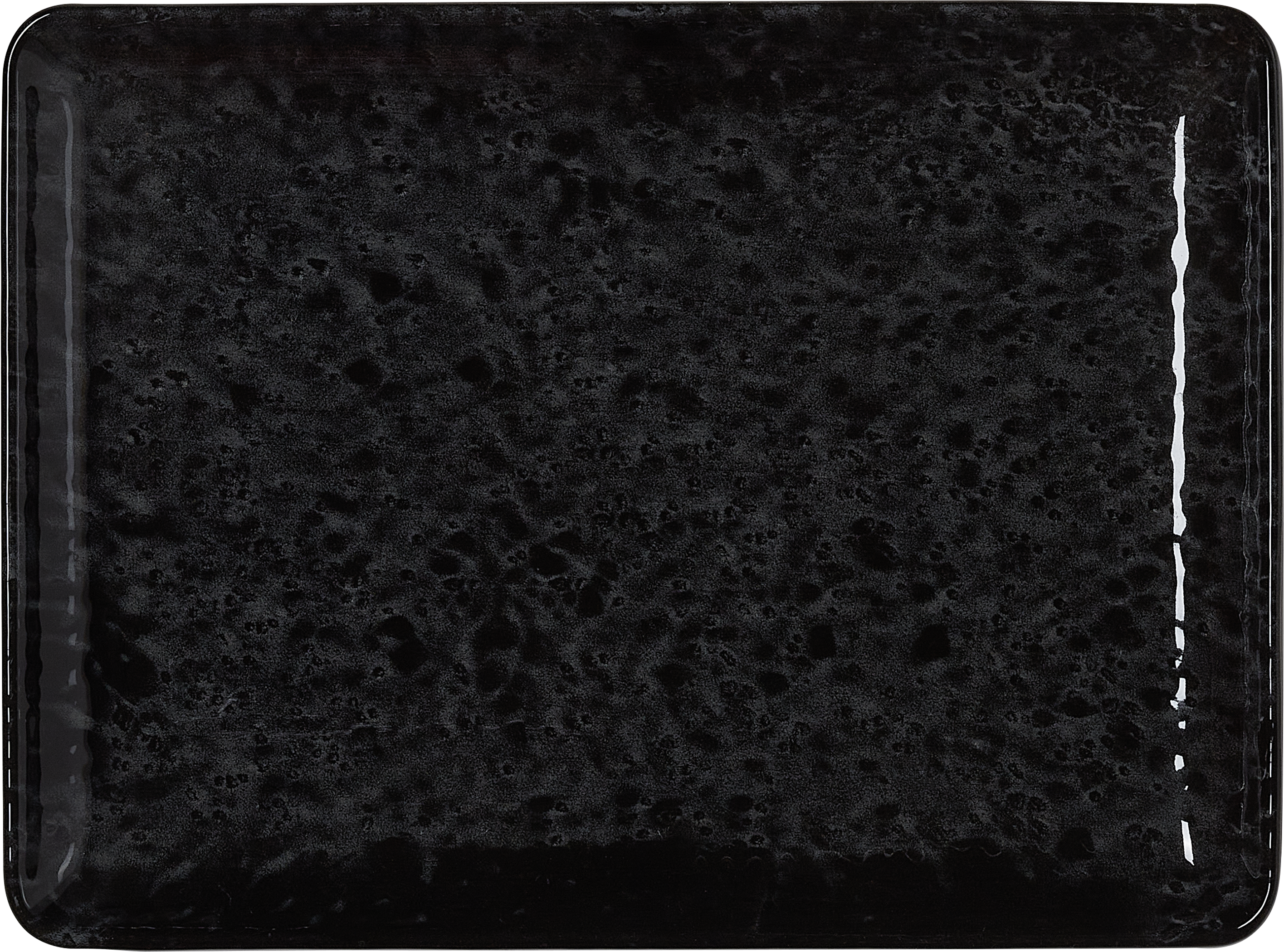 Teller, flach, 23 x 17 cm, Farbe night, Porzellan