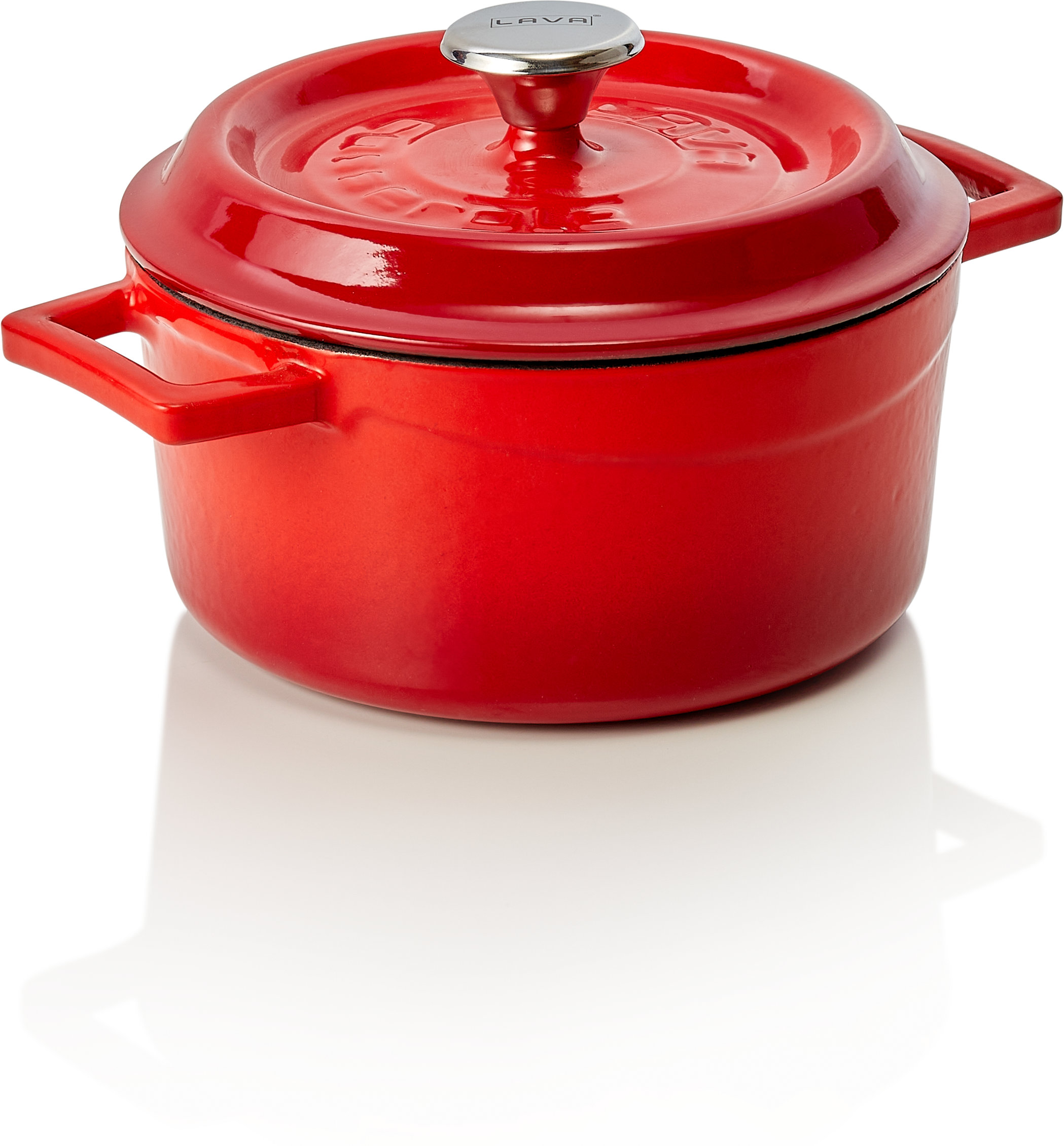 Cocotte LAVA® - Ø 16,5 cm, in rot, Gusseisen emailliert