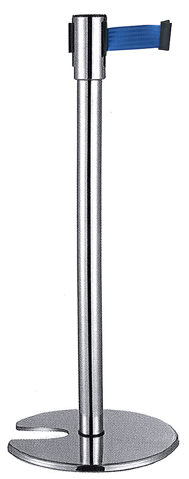 Gurtabsperrpfosten blau - Boden Ø 35 cm - H 95 cm