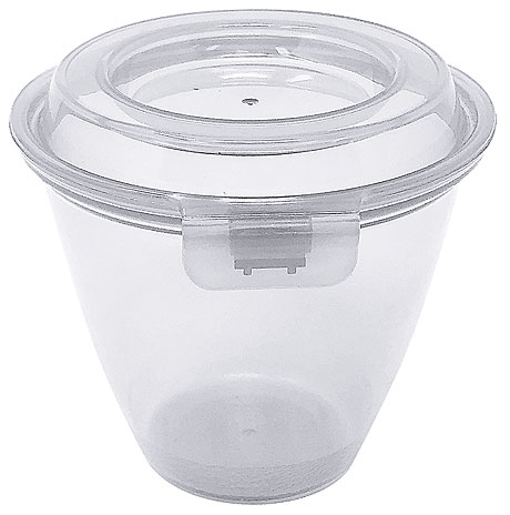 Mehrwegbehälter weiß - 175ml - mit Klappdeckel