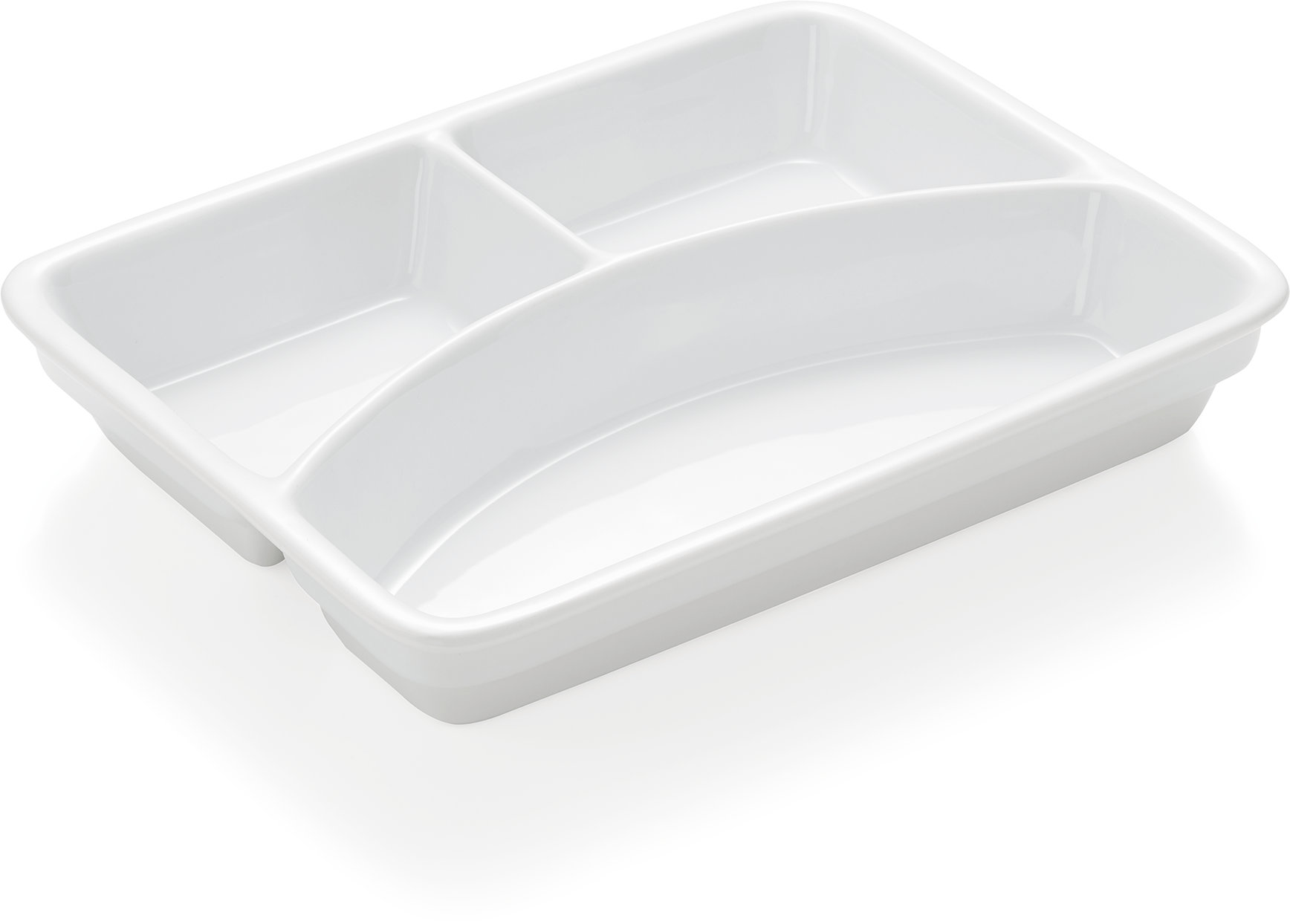 Abteilschale, 3-fach Unterteilung, 23,5 x 17,5 x 4,5 cm, Porzellan Abteilschale, 3-fach Unterteilung, 23,5 x 17,5 x 4,5 cm, Porzellan