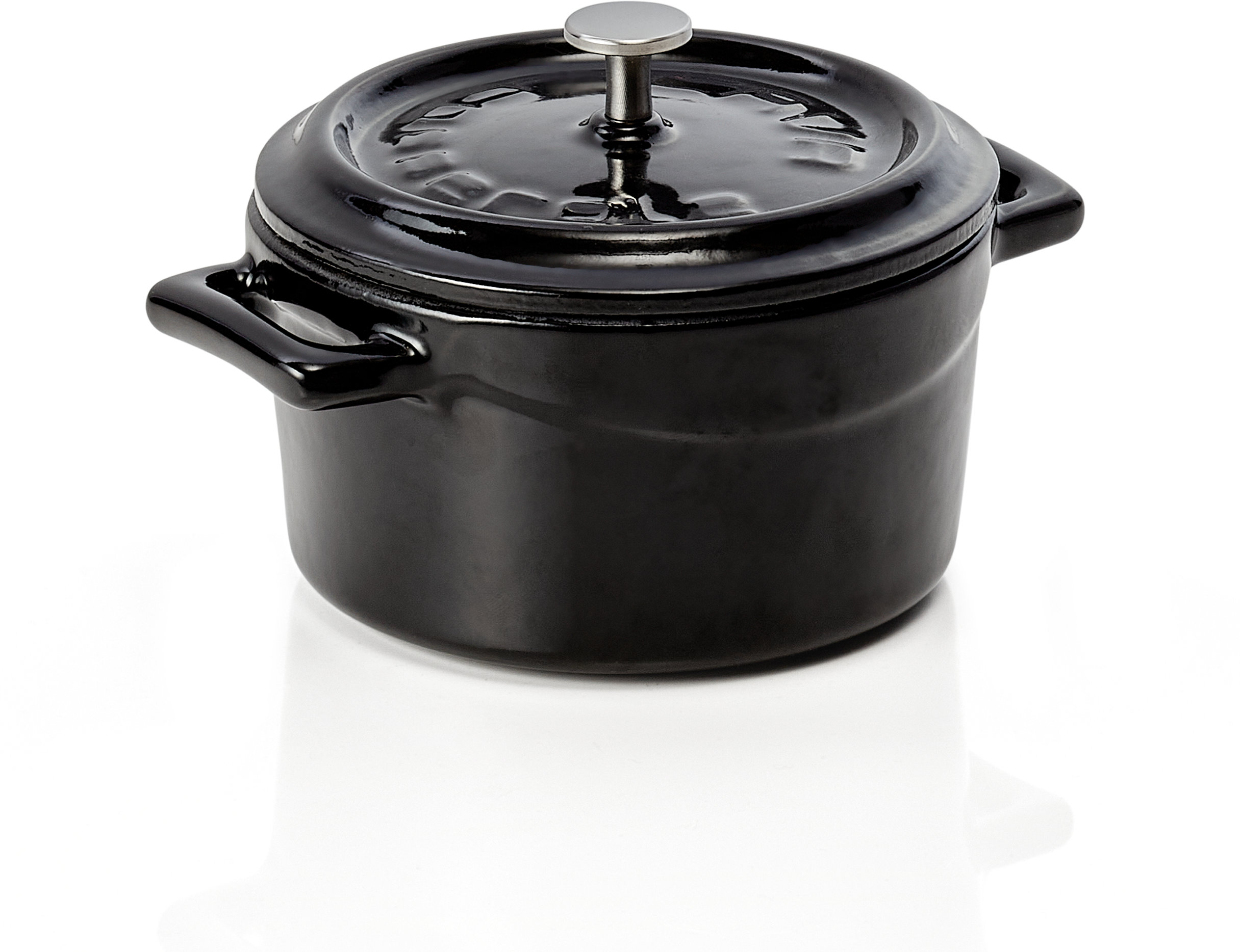 Cocotte LAVA® - Ø 11 cm, in schwarz, Gusseisen emailliert