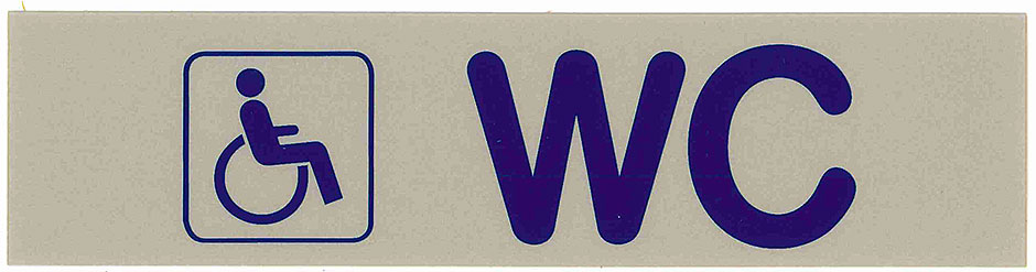 Hinweisschild - BEHINDERTEN WC (Symbol)