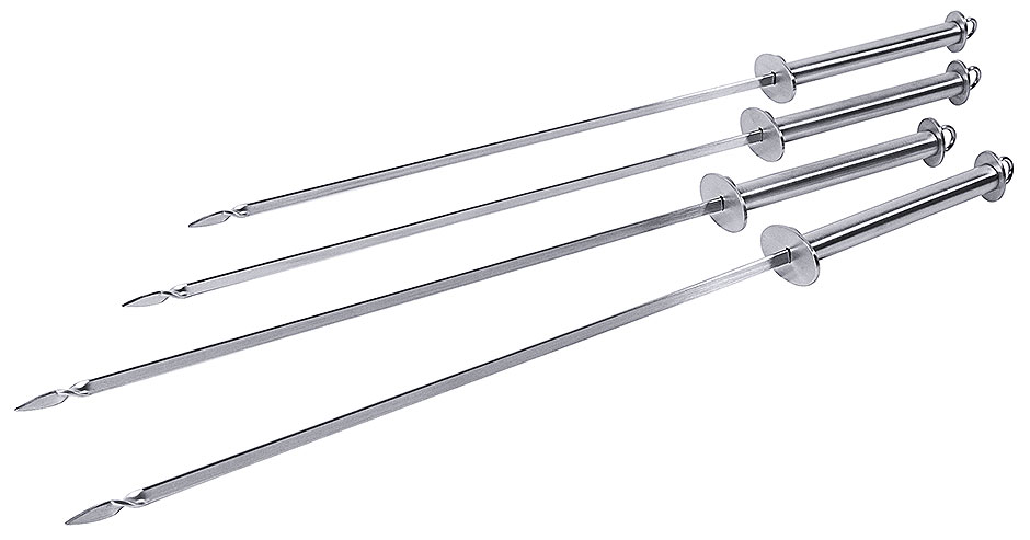 Grillspieße - Klingenblänge 32,0 cm - Länge 45,0 cm - Preis Set a©  4 St,