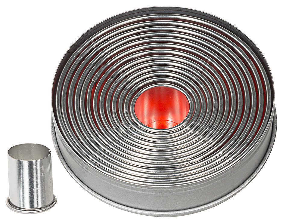 Ausstechformen Rund - glatt - Set mit 14 Stück Ausstechformen Rund - glatt - Set mit 14 Stück