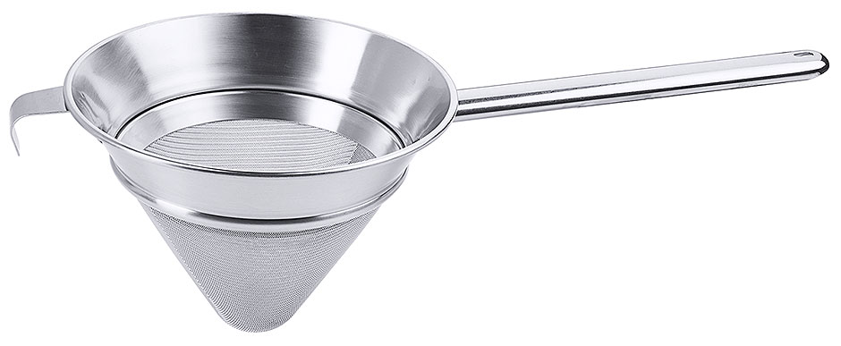 Gazesieb Ø 20 cm - Höhe 15,0 cm - Stiellänge 23,5 cm - Volumen 1,5 Liter