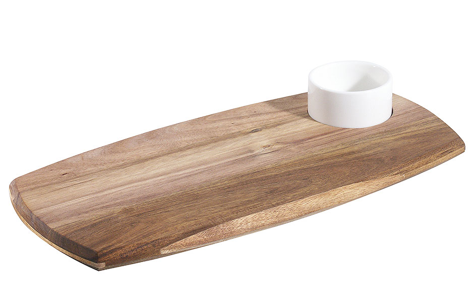 Dip Set 36,0 x 18,0 cm aus Akazienholz