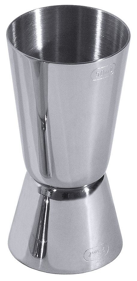 Cocktail Doppelmaß 2,5 cl - 5,0 cl - H 8,4 cm