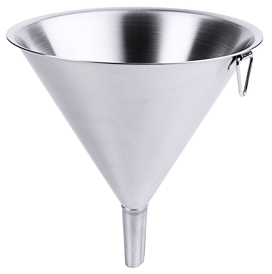 Trichter Ø Durchlauf 2,2 cm - Ø innen 14,0 cm - Höhe 17,0 cm - Volumen 0,40 Liter