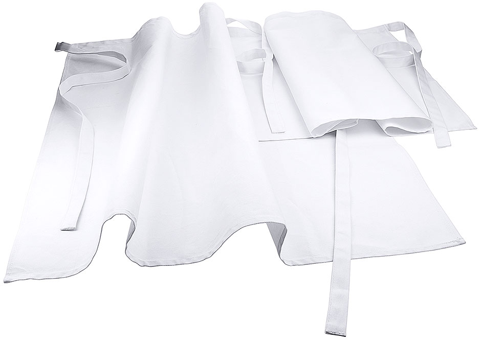 Bistro-Schürze - Vorbinder - Länge 50 cm - Breite 90 cm - Farbe weiß