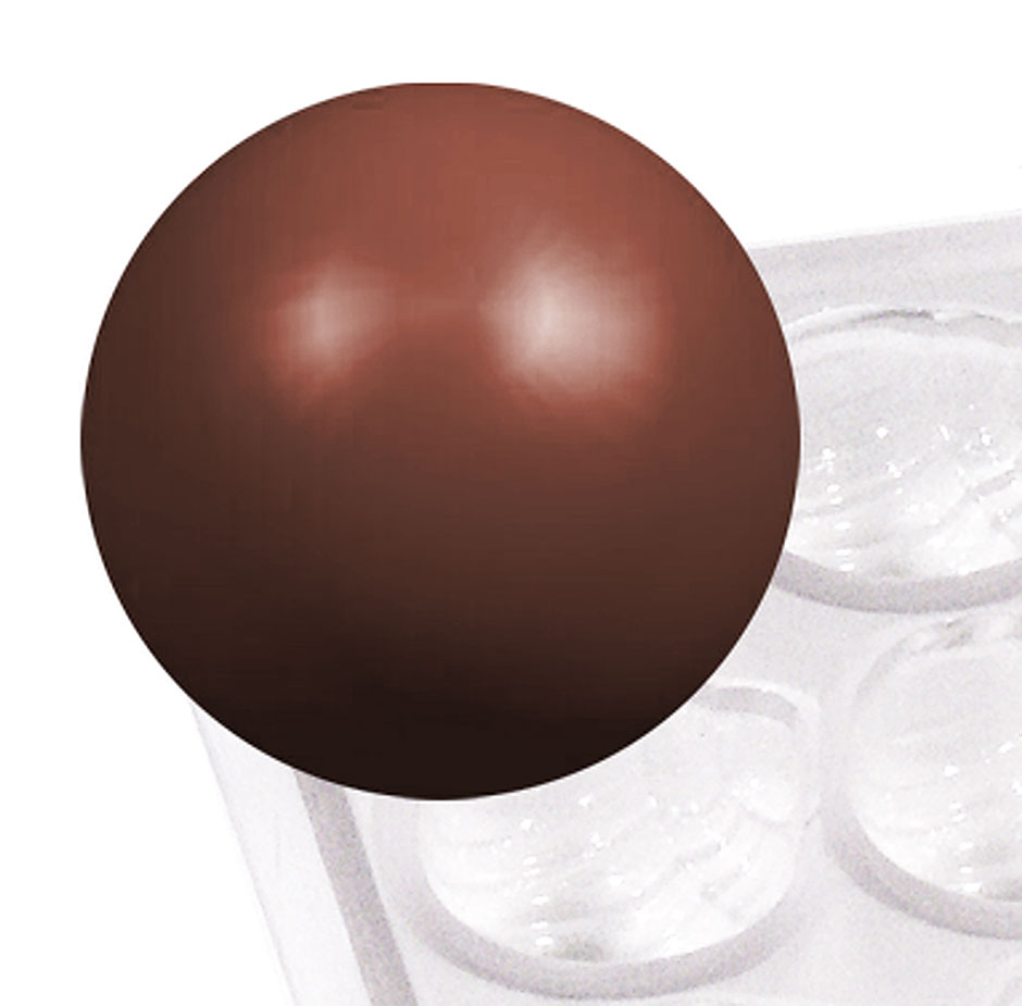 Pralinenform Kugel Ø 20,0 mm - Höhe 10,0 mm - Formen 36
