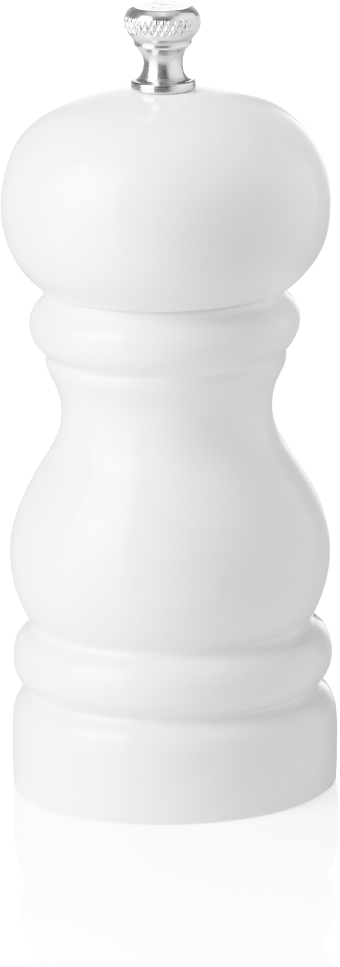 Salzmühle mit Keramikmahlwerk, 11 cm, weiß glänzend, Holz Salzmühle mit Keramikmahlwerk, 11 cm, weiß glänzend, Holz