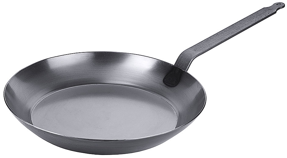 Eisenpfanne - Lyoneser Form - Ø 36 cm - Stiellänge 31,0 cm