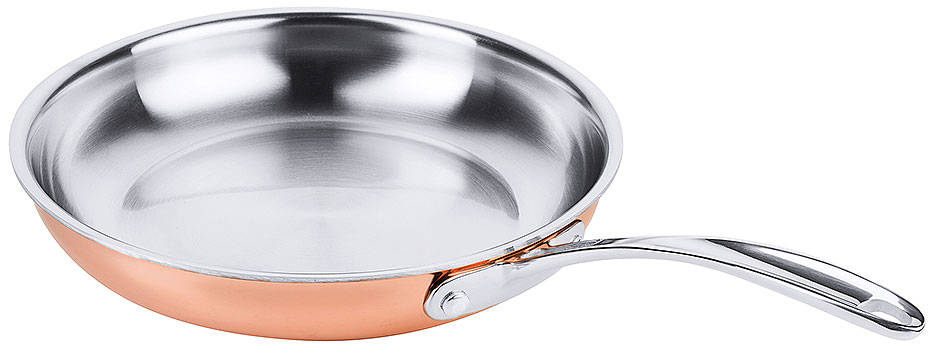Kupfer Flambierpfanne Ø innen 24 cm - Höhe 4,5 cm