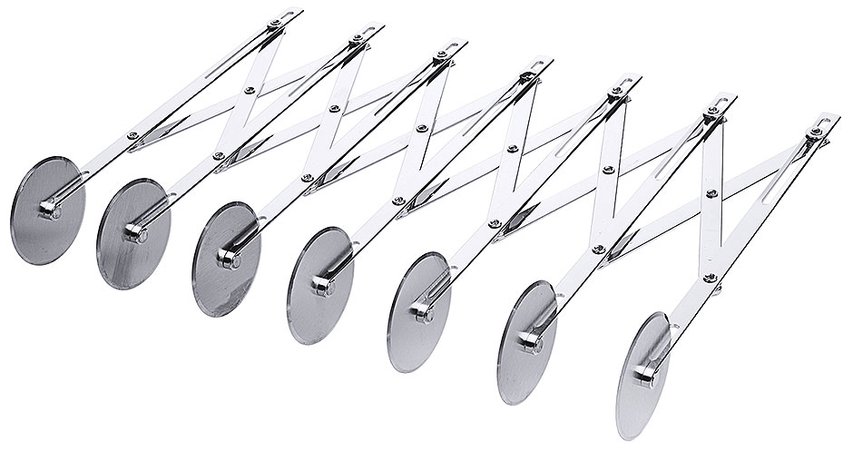 Teigschneider justierbar Ø Rad 5,4 cm - Breite bis 70 cm - 7 Rädchen