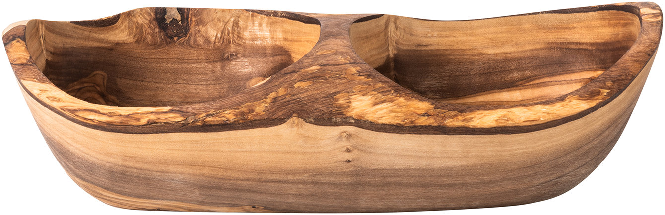 Schale Double aus Olivenholz 25,0 x 11,0 x 3,5 cm