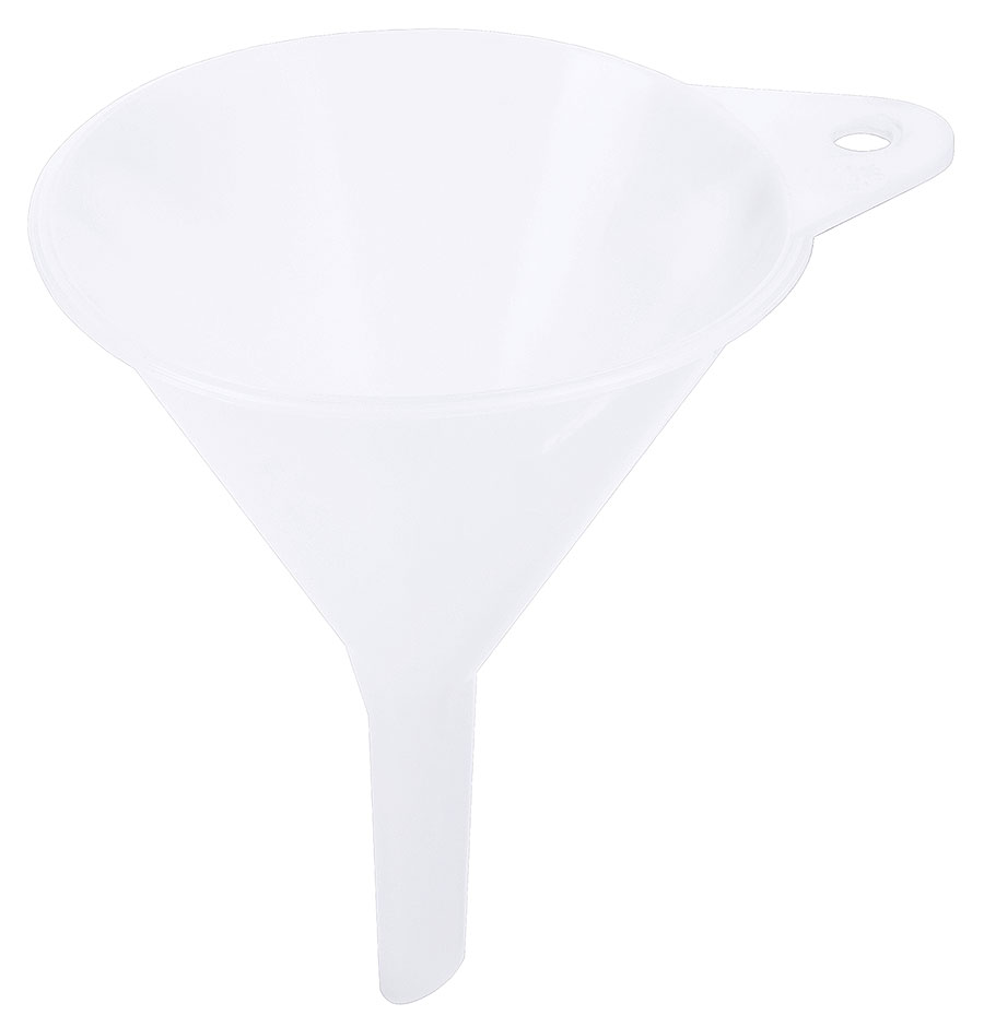 Trichter HD-Polyethylen - Ø Durchlauf 0,9 cm - Ø innen 9,5 cm - Volumen 0,20 Liter